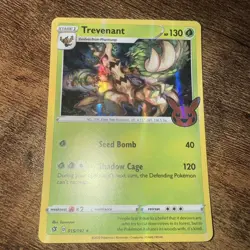 2022 Pokemon Trick Or Trade Trevenant Holo Card #015/192 - Image 1