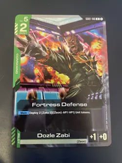 FORTRESS DEFENSE GD01-106 R GUNDAM CARD GAME OP CARD-MULTIPLE COPIES AVAIL - Image 1