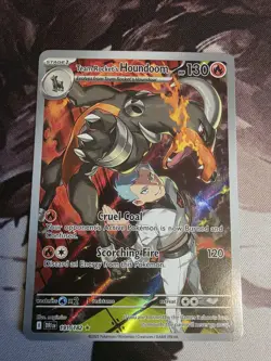 ❤‍🔥Pokemon TCG Dri Team Rockets Houndoom Illustration Rare Card 191/182❤‍🔥 - Image 1