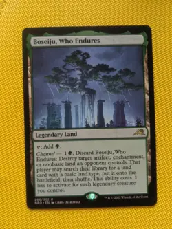 Boseiju, Who Endures - Kamigawa: Neon Dynasty Rare Land MTG - Image 1