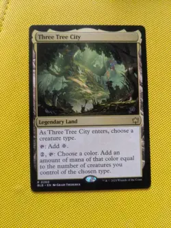 Three Tree City 0260 Bloomburrow Rare Land MTG - Image 1