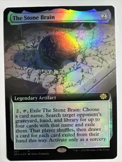 The Stone Brain MTG Legendary Artifact The Brother's War Foil - Image 1