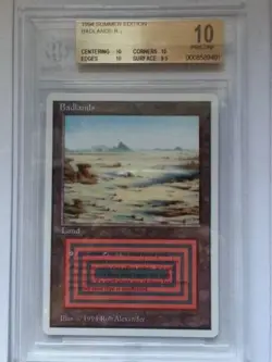 Mtg Summer Magic Edgar Badlands English BGS 10 Pristine - Image 1