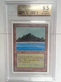 Mtg Un Tropical Island English BGS 9.5 Gem Mint Psa 10 - Image 1