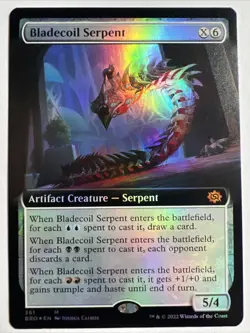 Bladecoil Serpent EXTENDED FOIL - The Brothers' War (Magic/MTG) - Image 1