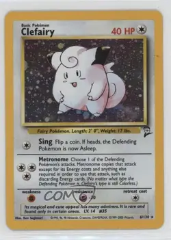 Clefairy Holo Pokemon Base Set 2 #6 2000 - Image 1