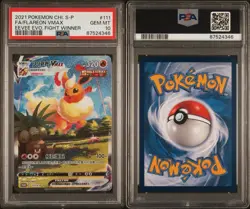 PSA 10 Flareon Vmax 111/s-p Pokemon Chinese Promo 2021 Eevee Evo. Fight Winner - Image 3