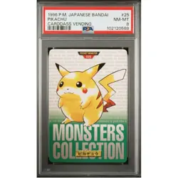 PSA 8 Pokemon Carddass Monsters Collection Pikachu Green - Image 1