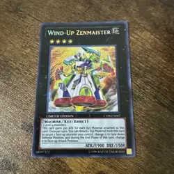 Yugioh Wind-Up Zenmaister Secret Rare Limited Edition CT08-EN002 - Image 1