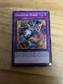 Dracotail Flame JUSH-EN011 Super Rare 1st Edition YuGiOh TCG Card - Image 1
