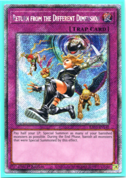Return from the Different Dimension RA03-EN140 Platinum Secret Rare 1st Yugioh - Image 1