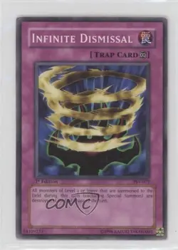 Infinite Dismissal 1st Ed. YuGiOh Pharaoh's Servant #PSV-072 2002 - Image 1