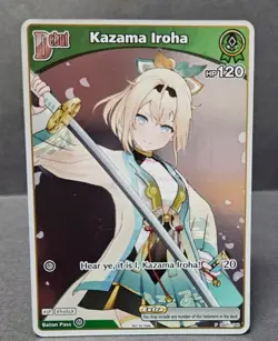 English Hololive Official Card Game Kazama Iroha (P) (hBP01-048) Foil - Image 1