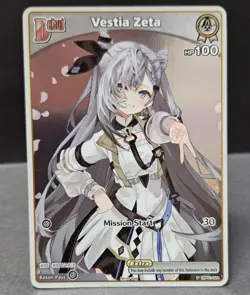 English Hololive Official Card Game Vestia Zeta (P) (hBP01-024) Foil - Image 1