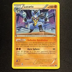 Lucario 64/99 Rare Black & White Next Destinies Holo Pokemon Card Pokemon TCG - Image 1