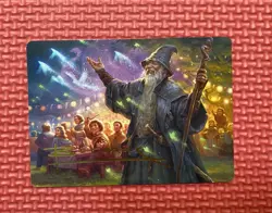 Gandalf, Friend of the Shire Art Card Gold-Stamped Signature LOR NM MTG - Image 1
