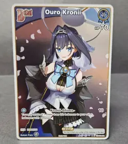 English Hololive Official Card Game Ouro Kronii (P) hBP01-092 Foil - Image 1