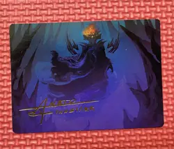 Sauron, the Necromancer Art Card Gold-Stamped Signature Lord of Rings NM MTG - Image 1