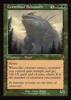 MTG MYTHIC RETRO FRAME REG - CRATERHOOF BEHEMOTH 480 (INR) Innistrad Remastered - Image 1