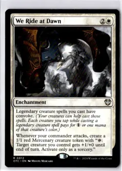 We Ride at Dawn 0012 Non Foil Rare Outlaws of Thunder Junction MTG NM - Image 1