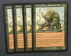 MTG 4X ONSLAUGHT SILVOS ROGUE ELEMENTAL NM MAGIC THE GATHERING GREEN RARE CARDS - Image 5