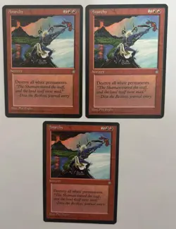 MTG 3X ICE AGE ANARCHY NM MAGIC THE GATHERING UNCOMMON RED SORCERY ENGLISH - Image 2