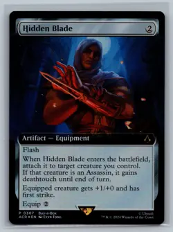 Magic MTG Buy-A-Box Promos Hidden Blade (Extended Art) #0307 Promo Foil TCG CCG - Image 1