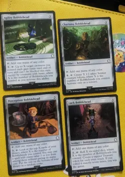 MTG Fallout Bobblehead Bundle Luck/Charisma/Perception & Agility - 4... - Image 1