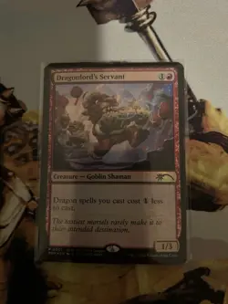 1x Dragonlord’s Servant MTG Year of the Dragon 2024 APAC Promo Foil NM - Image 1