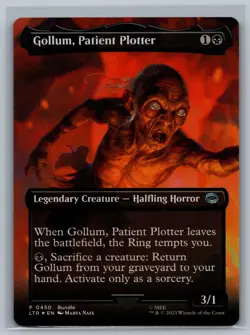 MTG Unique and Miscellaneous Promos Gollum, Patient Plotter (Borderless) Foil - Image 1