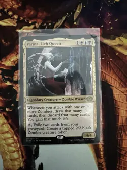 1x Varina, Lich Queen MTG Double Masters 2022 Rare Foil NM - Image 1
