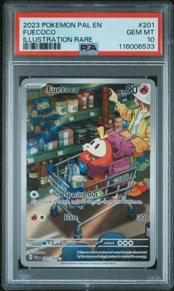 2023 Pokemon Paldea Evolved FUECOCO 201/193 Illustration Rare PSA 10 - Image 1