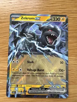 Pokemon Zekrom EX Double Rare Holo Card 034/086 S&V Black Bolt English - Image 1