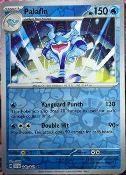 Palafin Reverse Holo - 049/162 - Temporal Forces Pokemon 2024 - Image 1