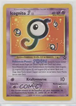 Unown (J) German Pokemon WOTC Black Star #38 1999 - Image 1