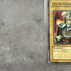 YUGIOH CELTIC GUARDIAN SUPER RARE LOB-E005 1st Edition - Image 3