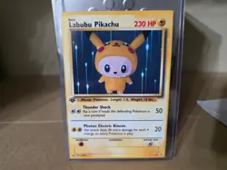 Artist Design Fan Made Art Oversized Card Pokemon Labubu Pikachu 1/5 - Image 1