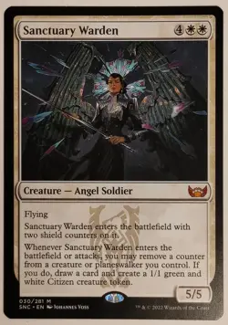 Sanctuary Warden #030/281 MTG Streets of New Capenna SNC Mythic Mint/Near Mint - Image 1