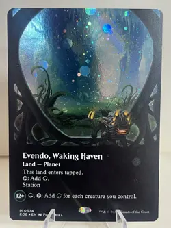 1x - Evendo, Waking Haven - GALAXY FOIL BORDERLESS - Edge of Eternities - NM MTG - Image 1