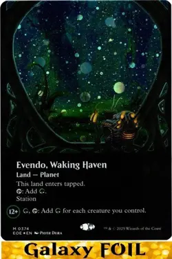 1x - Evendo, Waking Haven - GALAXY FOIL BORDERLESS - Edge of Eternities - NM MTG - Image 2