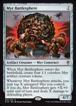 Myr Battlesphere - Light Play MTG Commander 2016 Edition - Image 1