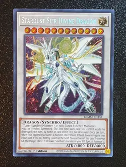 Yugioh BLMM-EN151 Stardust Sifr Divine Dragon Secret Rare 1st Edition MINT 10 - Image 1