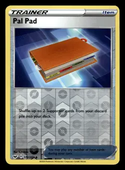 Pal Pad 172/202 Reverse Holo Sword & Shield Base Pokemon Card - Image 1