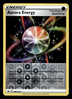 Aurora Energy 186/202 Reverse Holo Sword & Shield Base Pokemon Card - Image 1