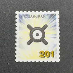 Unown Pokemon Stamp Card Shogakukan Nintendo Japanese TCG Vintage S110-6 - Image 3