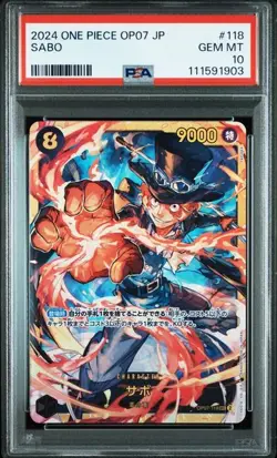 PSA 10 Sabo SEC OP07-118 2024 ONE PIECE Card Japanese - Image 1