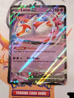 Pokemon Card TCG Latias ex 076/191 Sv08: Surging Sparks Double Holographic Rare - Image 1