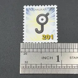 Unown Pokemon Stamp Card Shogakukan Nintendo Japanese TCG Vintage S110-2 - Image 2