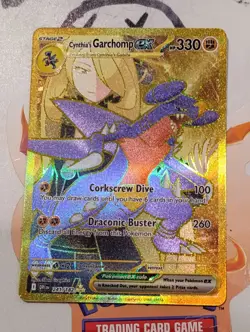 Pokemon Card TCG Cynthia's Garchomp ex 241/182 Destined Rivals Gold Hyper Rare - Image 1