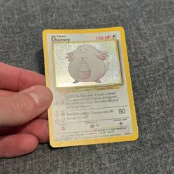 Pokemon TCG Chansey Base Set Holo Unlimited Rare Card 3/102 Excellent WOTC - Image 3